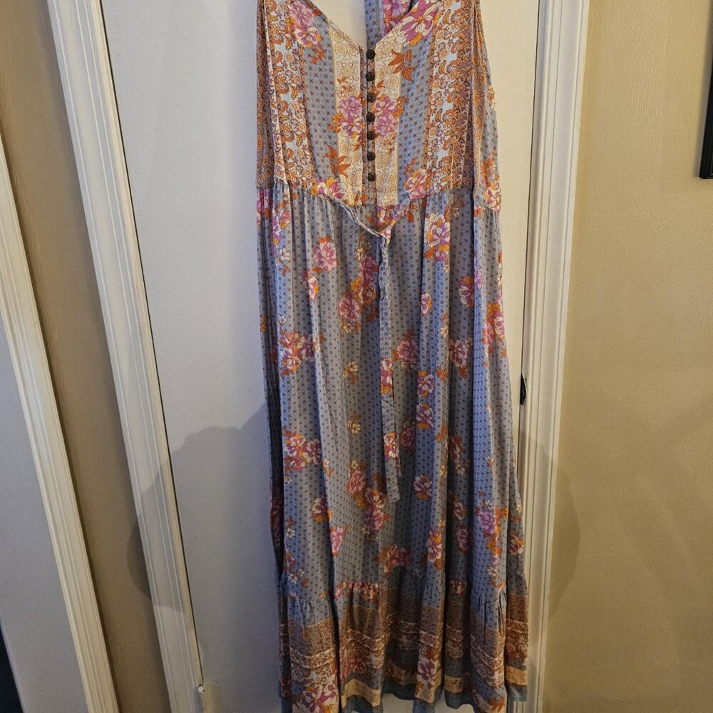 1XL RusttyDustty Boho Maxi Dress w/ natching head scarf - NWT - Picture 3 of 3
